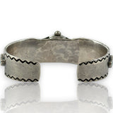 Native American 925 Sterling Silver and Natural Turquoise Blancpain Watch Cuff