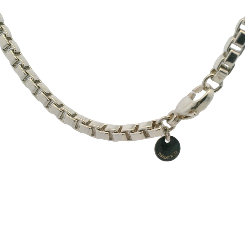 Tiffany & Co Venetian Link 925 Sterling Silver 7.5" Box Chain Bracelet