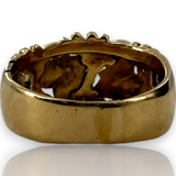 Vintage 10kt 417 Tri Color Black Hills Gold Grape Vine Leaf Ring Size 7.5