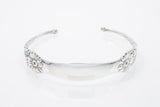 Reed & Barton Harlequin Sterling Silver Flatware Pattern Bangle Cuff Bracelet