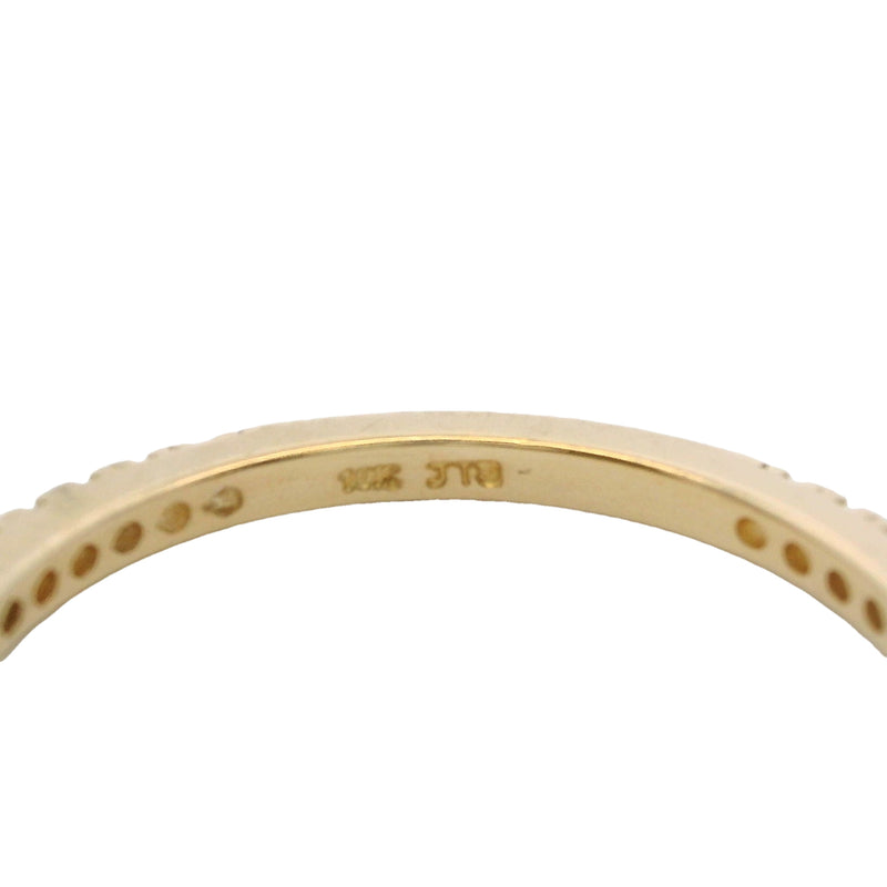 14kt Yellow Gold and CZ Cubic Zirconia 3/4 Eternity Stackable Band Ring