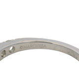 Marchesa Solid 18kt White Gold and Diamond Graduated Half Eternity Band Ring Size 7
