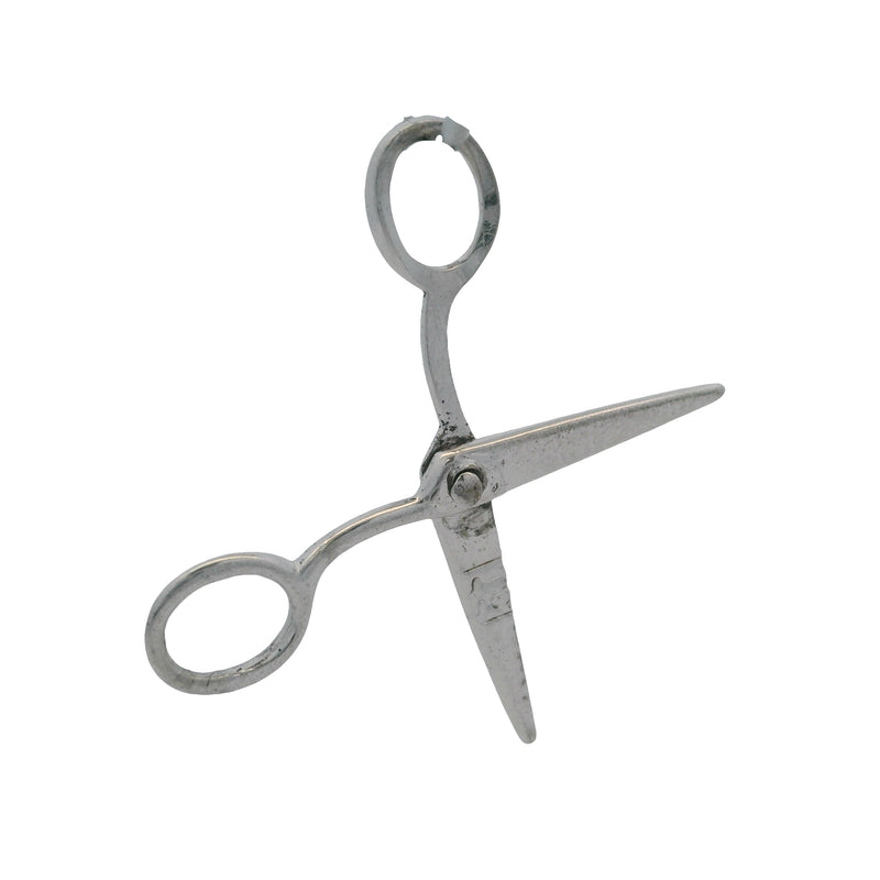 925 Sterling Silver Miniature Scissors Sewing Tools Movable 25mm Charm Pendant