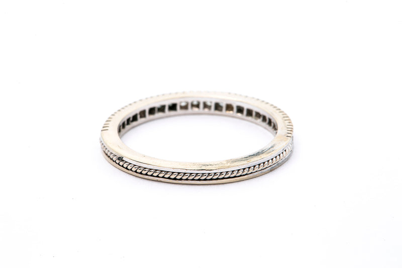 Reversible Stackable Knot Diamond Anniversary Wedding Band Ring Size 6
