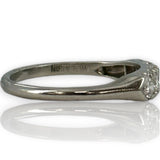 Late Art Deco William Wise & Son Platinum and Diamond Half Eternity Band Wedding Stackable Ring