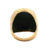 Antique Solid 14kt Yellow Gold Black Carved Wedgewood Intaglio Ring Size 6