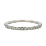 Solid 14kt White Gold and 0.50ctw Natural Diamond Wedding Eternity Band Ring Size 6.75