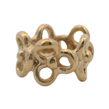 Pandora Retired 14kt Yellow Gold Trinity Flower Floral Spacer Bracelet Charm
