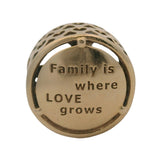 Pandora Retired Rare Solid 14kt Yellow Gold Family Roots Tree Slider Charm