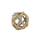 Pandora Solid 14kt Yellow Gold and CZ Galaxy Openwork Bead Spacer Charm