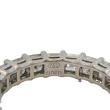 Rayalty Jewelry Solid 18kt White Gold and 3.99ctw Princess Cut Diamond 4.11mm Eternity Band Ring Size 6.75