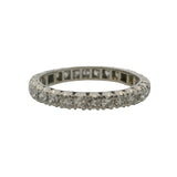 Vintage Solid 950 Platinum 0.84ctw Diamond Full Eternity 2.8mm Ring Band Size 6.75