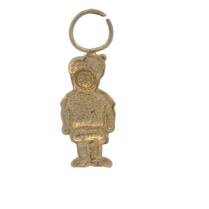 Vintage Solid 14kt Yellow Gold Boy Child in Baseball Cap Charm Pendant (2)