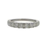 Marchesa Solid 18kt White Gold and Diamond Graduated Half Eternity Band Ring Size 7