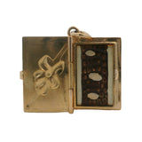 Vintage Mid-Century 14kt Yellow Gold Enamel Openable Box Chocolates Sweets Charm