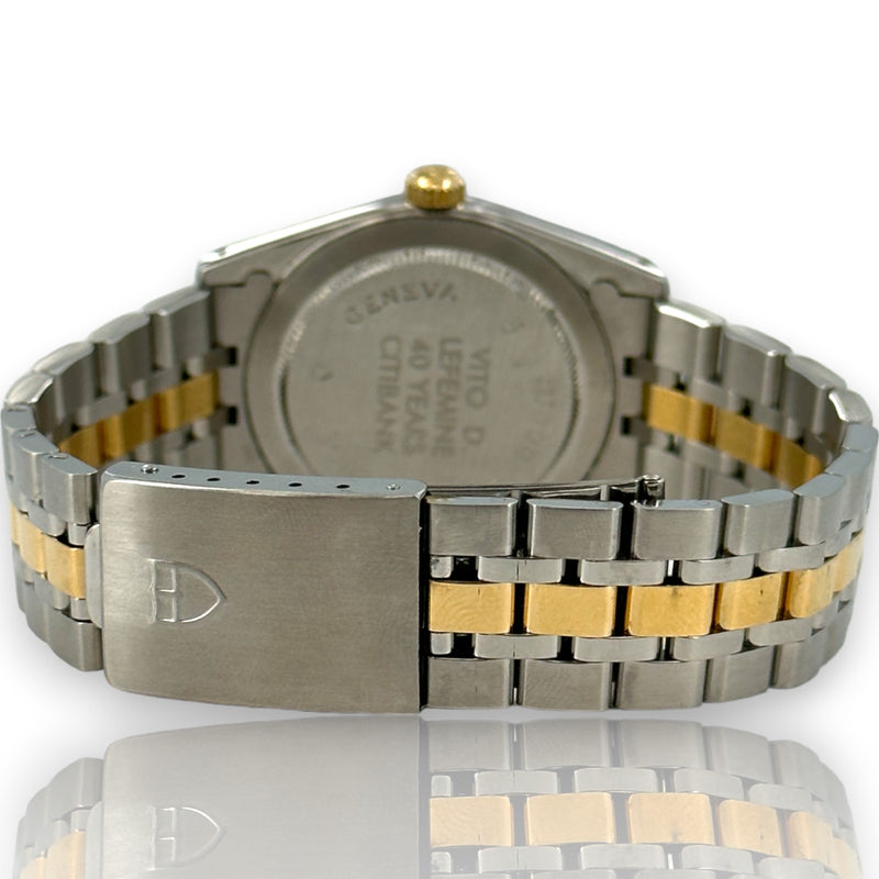 Tudor Prince Oysterdate 74033 1997 Two Tone 34mm Inscribed Watch
