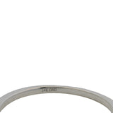 Solid 14kt White Gold and 0.11ctw Diamond Half-Eternity Thin Band Ring Size 7