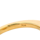 Movado Solid 18kt Yellow Gold and Pearl Bowl Circle Cocktail Ring Size 7