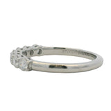 Tiffany & Co Tiffany Forever Solid 950 Platinum Half-Circle of Diamonds 3mm Ring Size 6