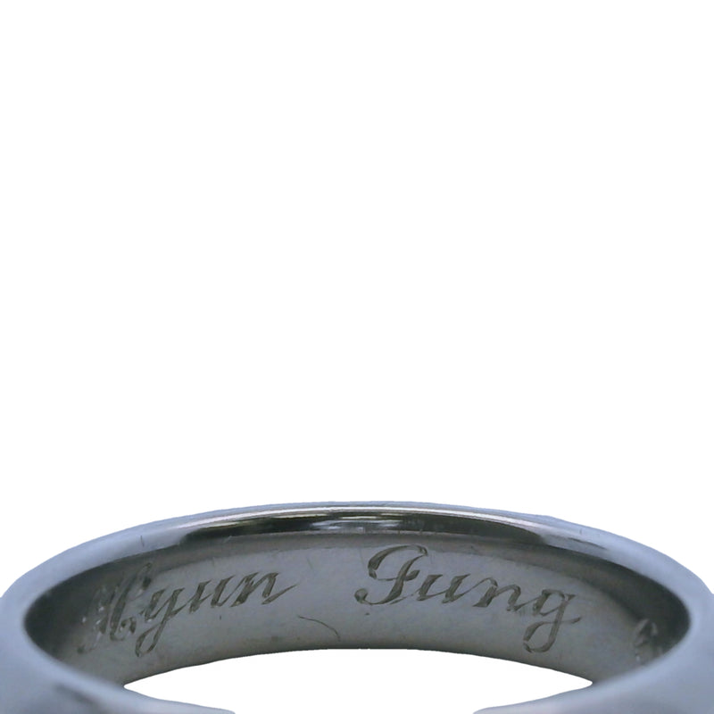 Alianza de boda Tiffany &amp; Co. de platino macizo 950 de 4,6 mm, talla 6,75, de Tiffany &amp; Co., años 90