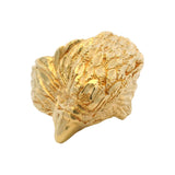 Vintage Solid 14kt Yellow Gold Eagle Head Animal Bird Large Ring Size 8.5