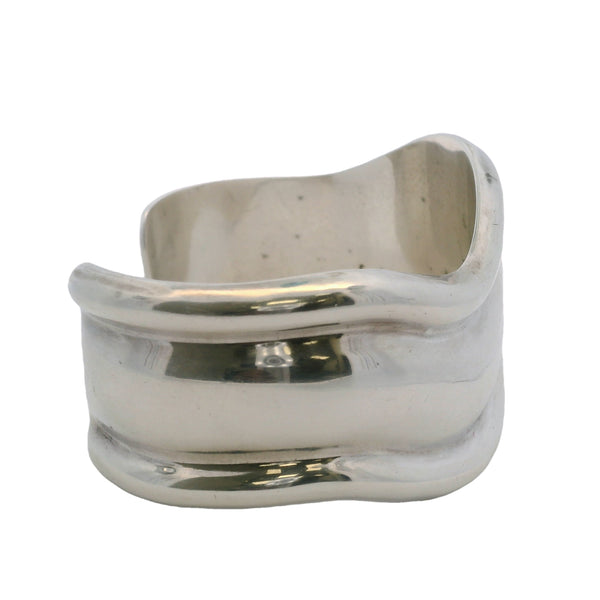 Vintage Los Ballesteros Mexican 925 Sterling Silver Wavy 3 Layer Cuff Bracelet