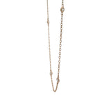 Solid 14kt Rose Gold 13.8" 0.32ctw Diamond 8 Station Choker Necklace