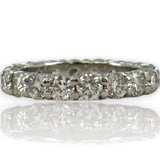 Platinum and 2.34ctw Round Brilliant Diamond Eternity Wedding Stackable Band Size 5.5