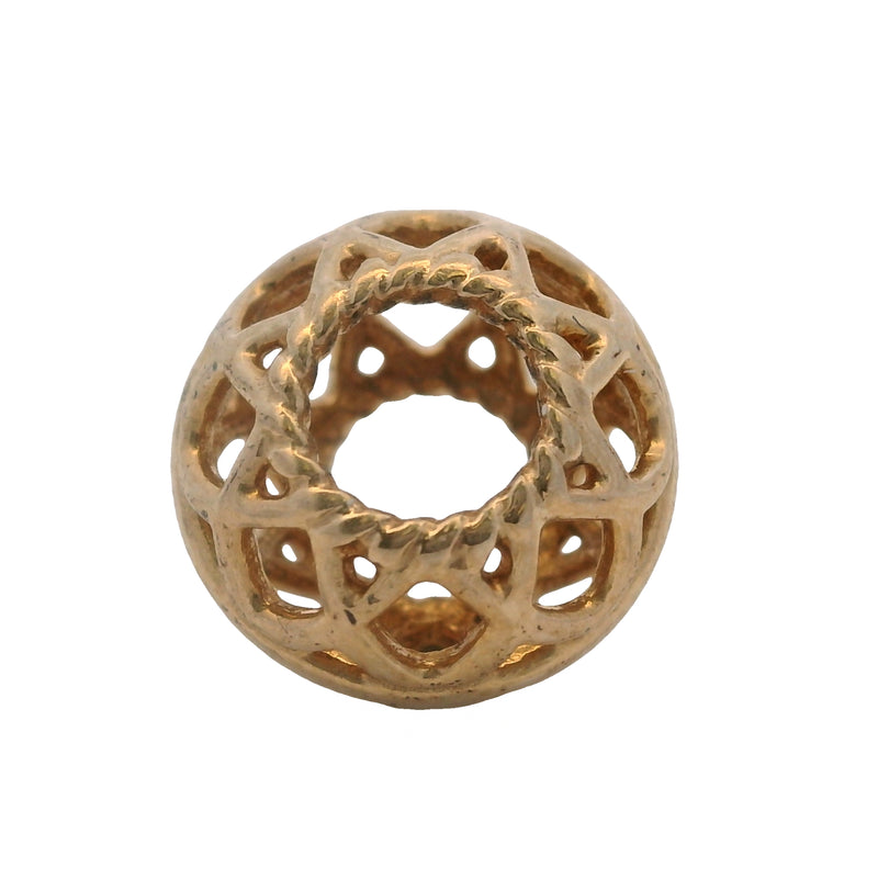 Charm de pulsera Pandora con espaciador de celosía abierta en oro amarillo macizo de 14 kt