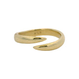 Solid 18kt 750 Yellow Gold Crossover 4.5mm Comfort Wrap Ring Size 4