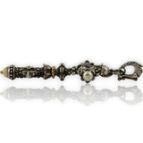 Barbara Bixby 925 Sterling Silver and 18kt Yellow Gold Key Enhancer Pendant with Amethyst, Iolite, and Pearls