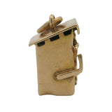 Vintage Solid 14kt Yellow Gold Outhouse Building Dangle Charm
