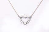 Pandora ALE Loving Sparkling Open Heart Charm 925 Sterling Silver Pendant