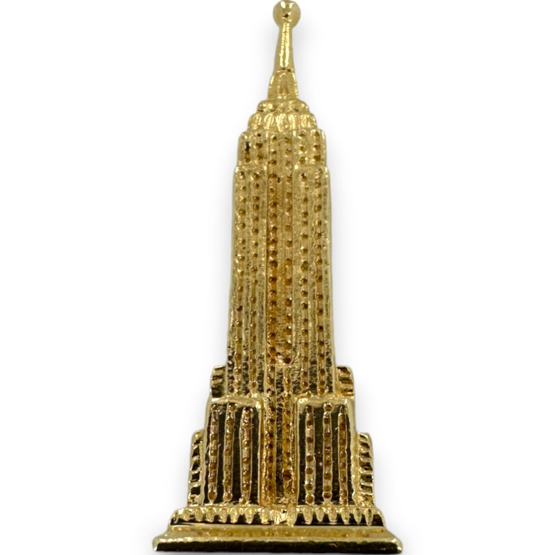 Vintage NYC Empire State Building NYC Pendant Charm Solid 14kt Yellow Gold