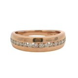 Le Vian Solid 14kt Rose Gold and Channel Set 0.50ctw Diamond Wedding Band Size 9