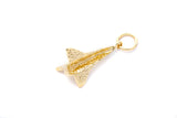 Space Shuttle Spacecraft 14k 585 Yellow Gold Charm Pendant