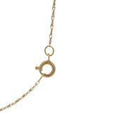 Solid 14k Yellow Gold Letter K Initial Stationed Pendant 19" Necklace with Tiny Diamond
