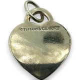 Tiffany & Co 925 Sterling Silver Alphabet Letter T Heart Pendant Charm