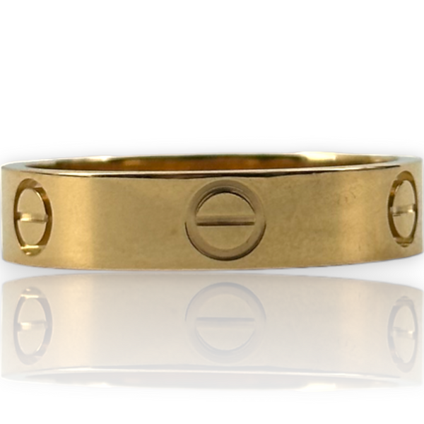 Anillo de compromiso Cartier en oro amarillo 750 de 18 kt, talla 62