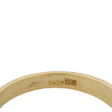 Italian 18kt Yellow Gold Sapphire Half-Eternity Stackable Band Ring Size 5.75