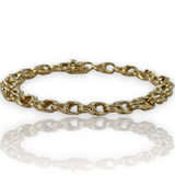 Vintage Tiffany & Co 14k 585 Yellow Gold Double Curb Empty Charm Bracelet