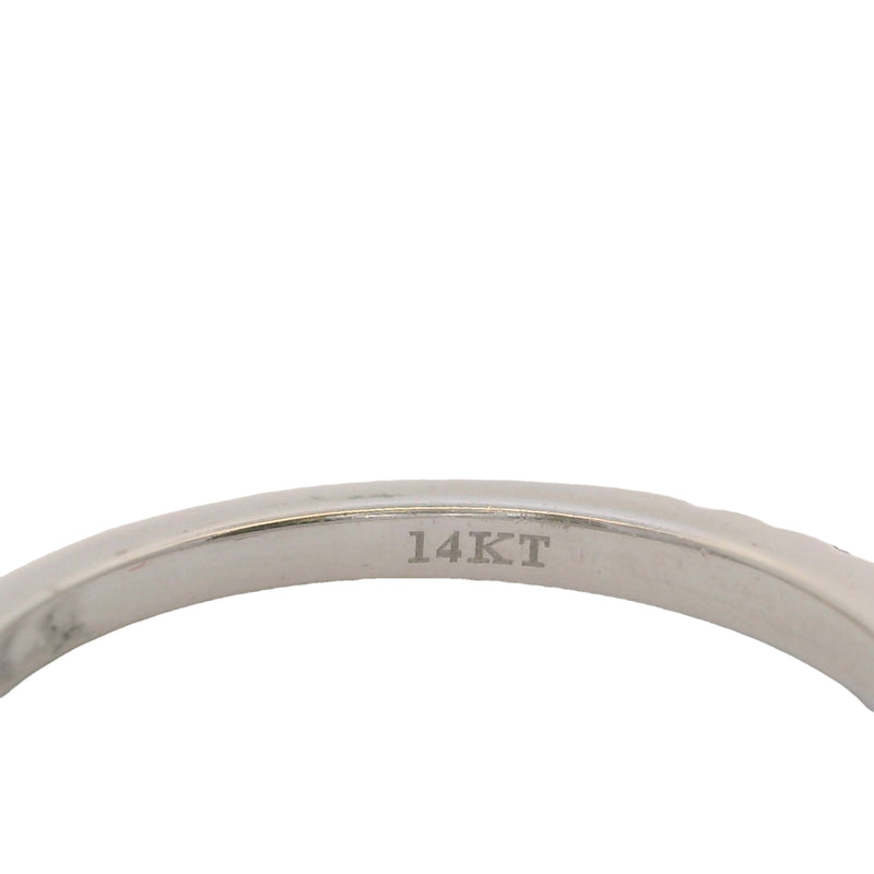 Vera Wang Love 14kt White Gold 1/4ctw Diamond 2mm Stackable Wedding Band Ring