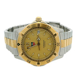 Vintage Tag Heuer Professional WK1121-0 38mm Gold Dial Steel Swiss Quartz Watch