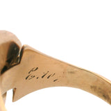 Antique Rare Victorian Solid 14kt Yellow Gold 0.15ct Old Euro Diamond Snake Serpent Ring Size 8