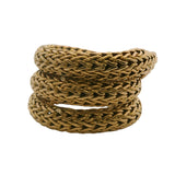 John Hardy Intersecting Woven Rope Design 18k 750 Yellow Gold Ring Size 5.5
