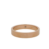 Cartier C de Cartier Solid 18kt Rose Gold 4mm Wedding Band Ring with Diamond Size 9