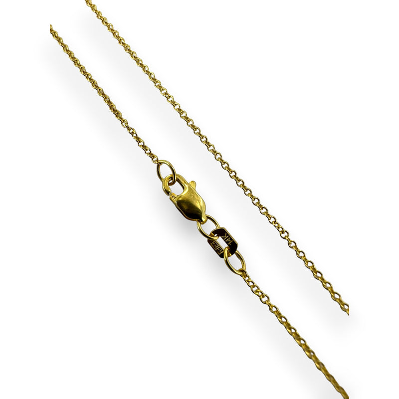 EFFY 14kt Tri-Tone Gold and Diamond Overlapping Strands Oval Pendant 18" Necklace