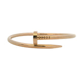 Authentic Cartier 18kt Rose Gold Classic Juste un Clou Nail 6.5" 17cm Bracelet