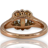 Neil Lane Retired Solid 14kt Rose Gold Cushion Cut Prong Set Diamond Engagement Ring with Double Halo and Diamond Split Sides Size 8.5