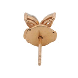 Solid 18kt Rose Gold and Marquise Diamond Flower Stud Single Earring